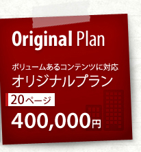 Original Plan �{�����[������R���e���c�ɑΉ��I���W�i���v���� 20�y�[�W 400,000�~
